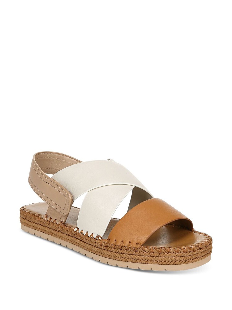 VINCE. Womens Brown Platform Tenison 2 Open Platform Shoes 10 M