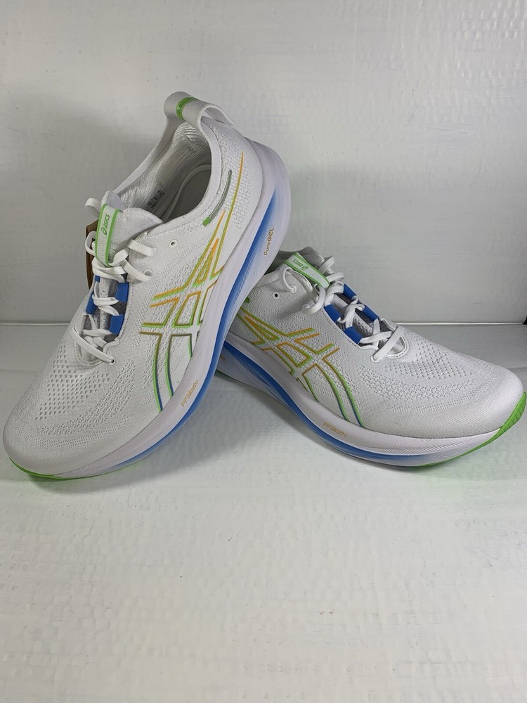 Size 8 - ASICS Gel Nimbus 26 (White/Blue) Mne's Running Shoes