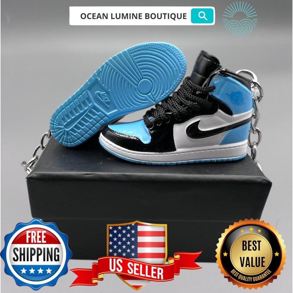 Air Jordan 3D Mini Sneaker Keychain, Basketball Sneaker Collectible, Box Options