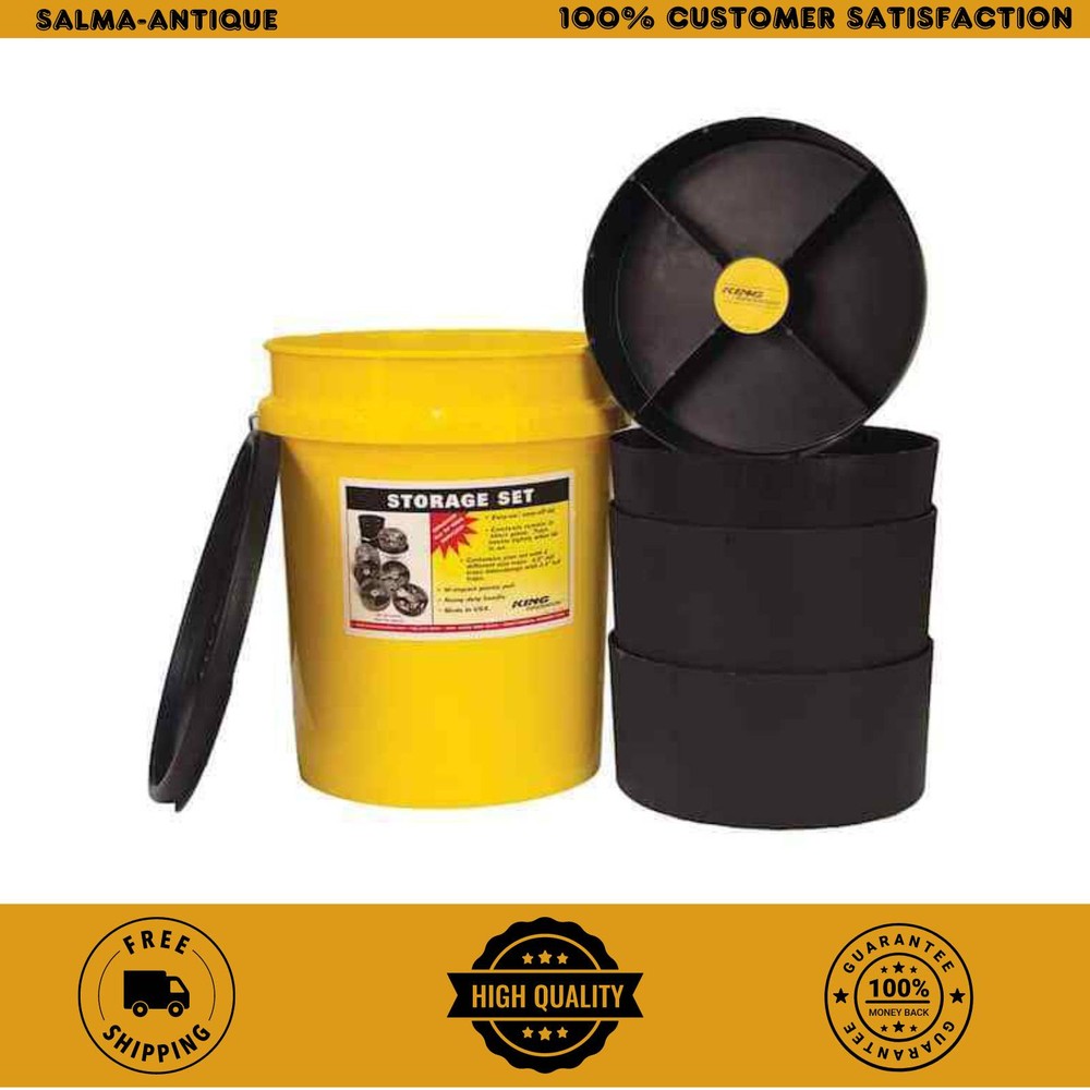 Lightweight Waterproof Contractor Organizer Pail with Lid and Trays