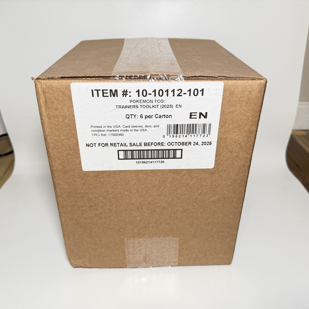 Pokemon 2025 Trainers Toolkit Case 6 Per Carton Factory Sealed