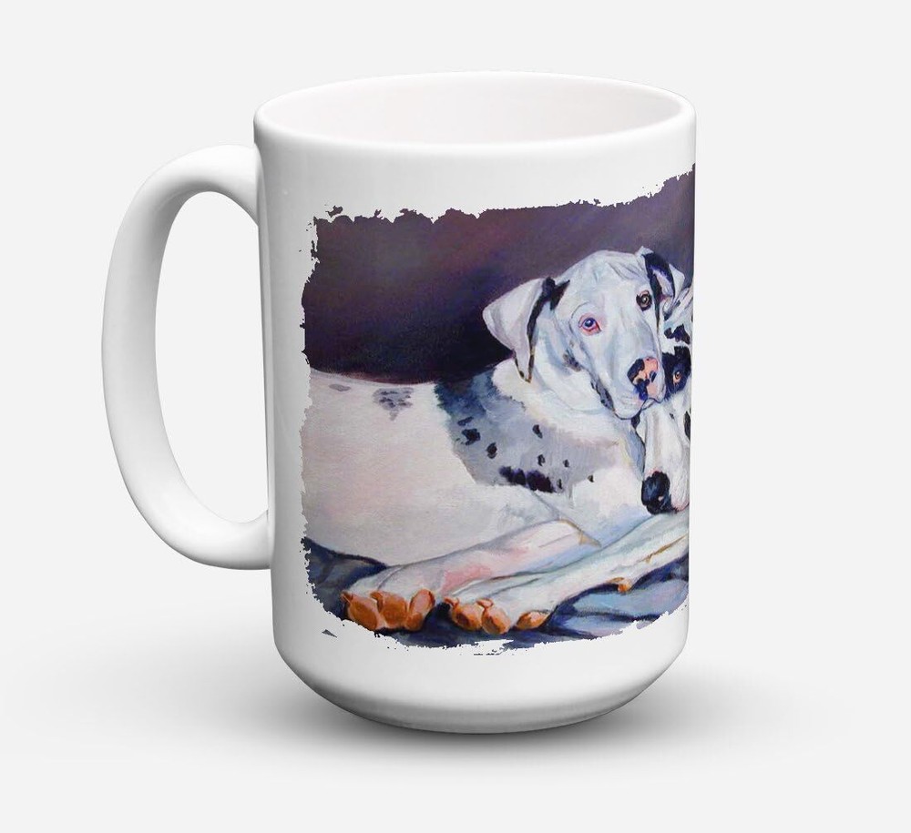 Caroline's Treasures 7163CM15 Harlequin Natural Great Danes Dishwasher Safe Mug