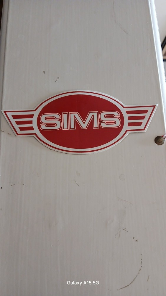 Vintage SiMS Skateboard STICKER Old School Skate Nos 1970S
