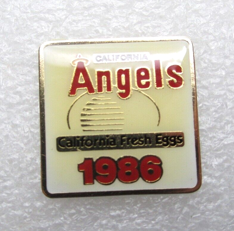 Vintage 1986 California Angels Fresh Eggs Lapel Pin (C321)