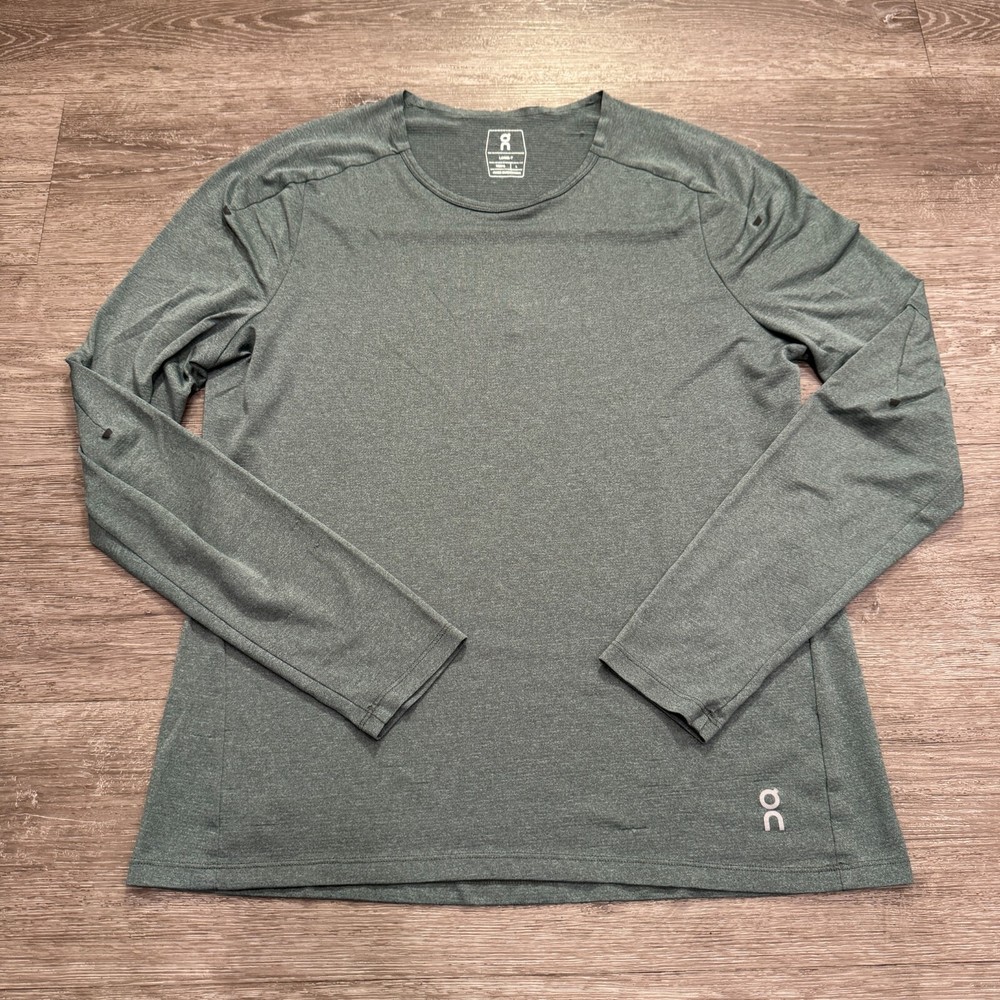 Men's Large Gray On Cloud Shirt - Lightweight Vented Running Performance Top