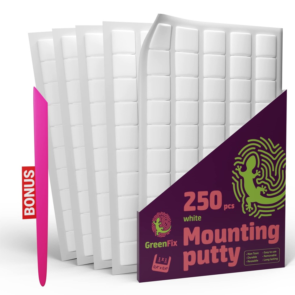 Mounting Putty 250PCs - Poster Putty for Walls Removable Non Marking - White ...