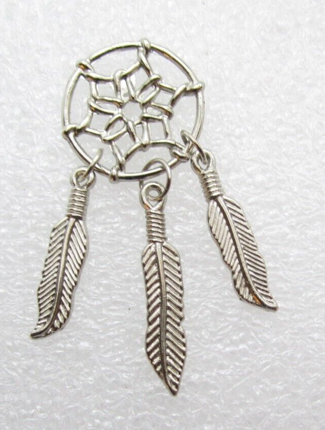 Dream Catcher 3 Feathers  Lapel Pin (C998)