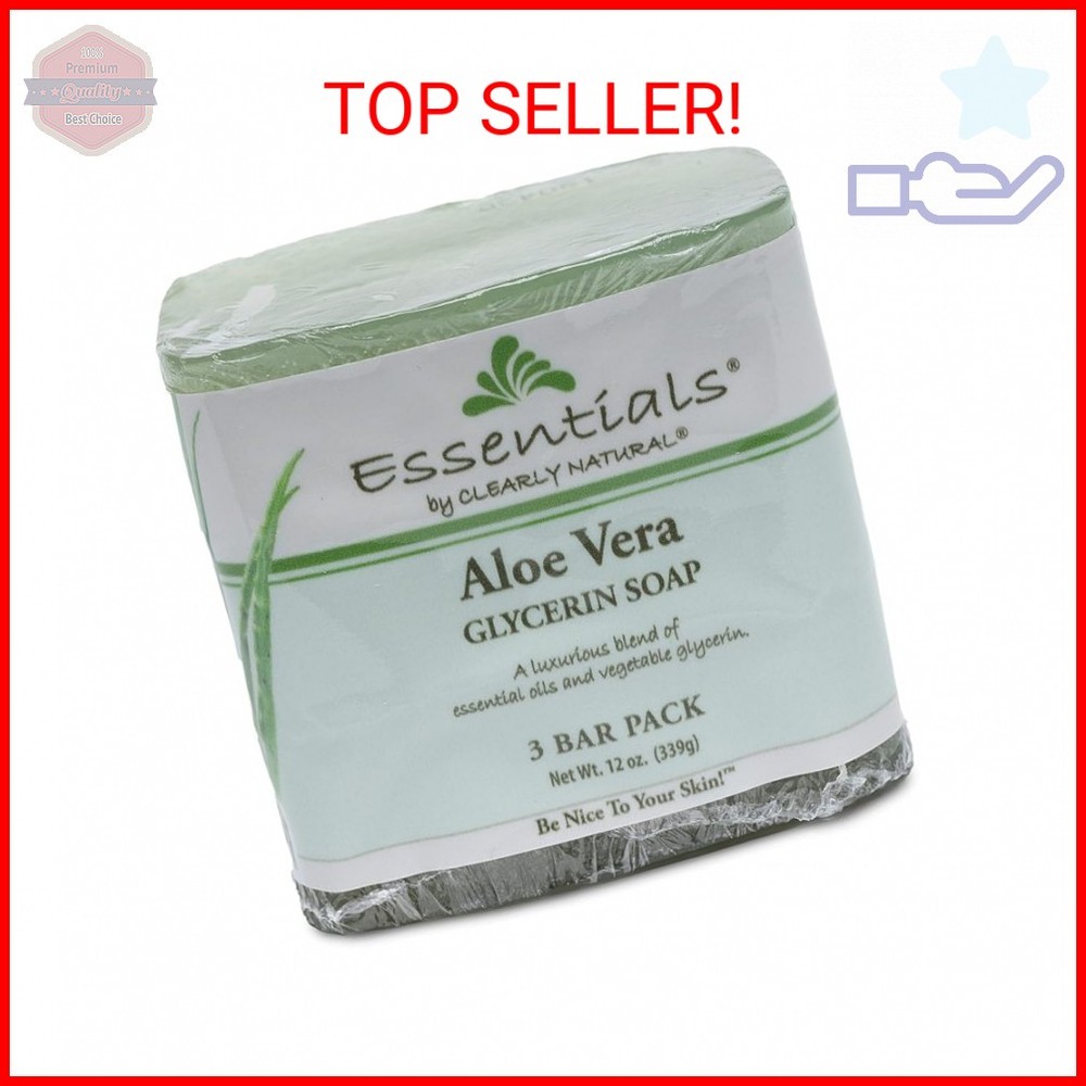 Clearly Natural 1170505 Bar Soap Aloe Vera 3pk - . 75 Oz