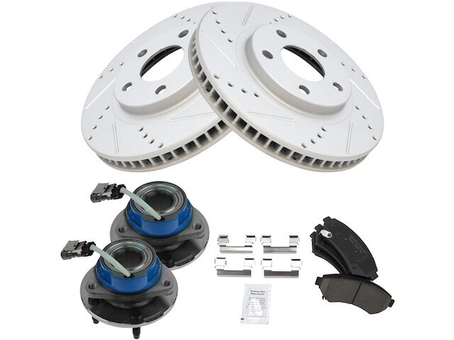 Front Brake Pad and Rotor and Wheel Hub Kit fits Bonneville 2000-2003 48GHPG