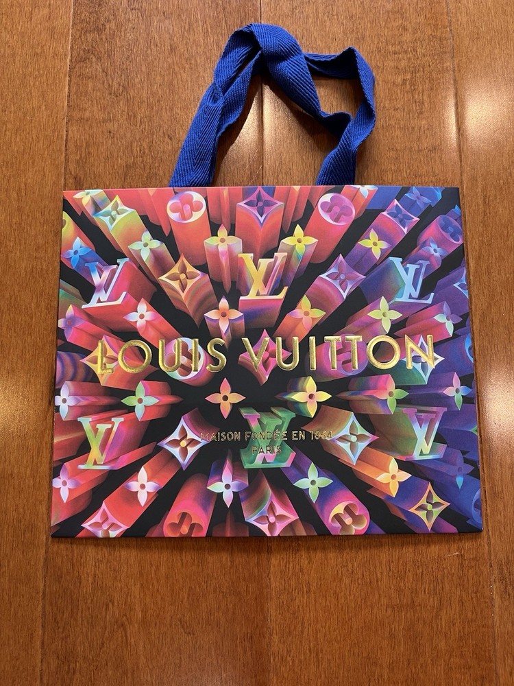 Louis Vuitton 10x8x6 Authentic Rainbow Gift Shopping Bag Christmas Holiday