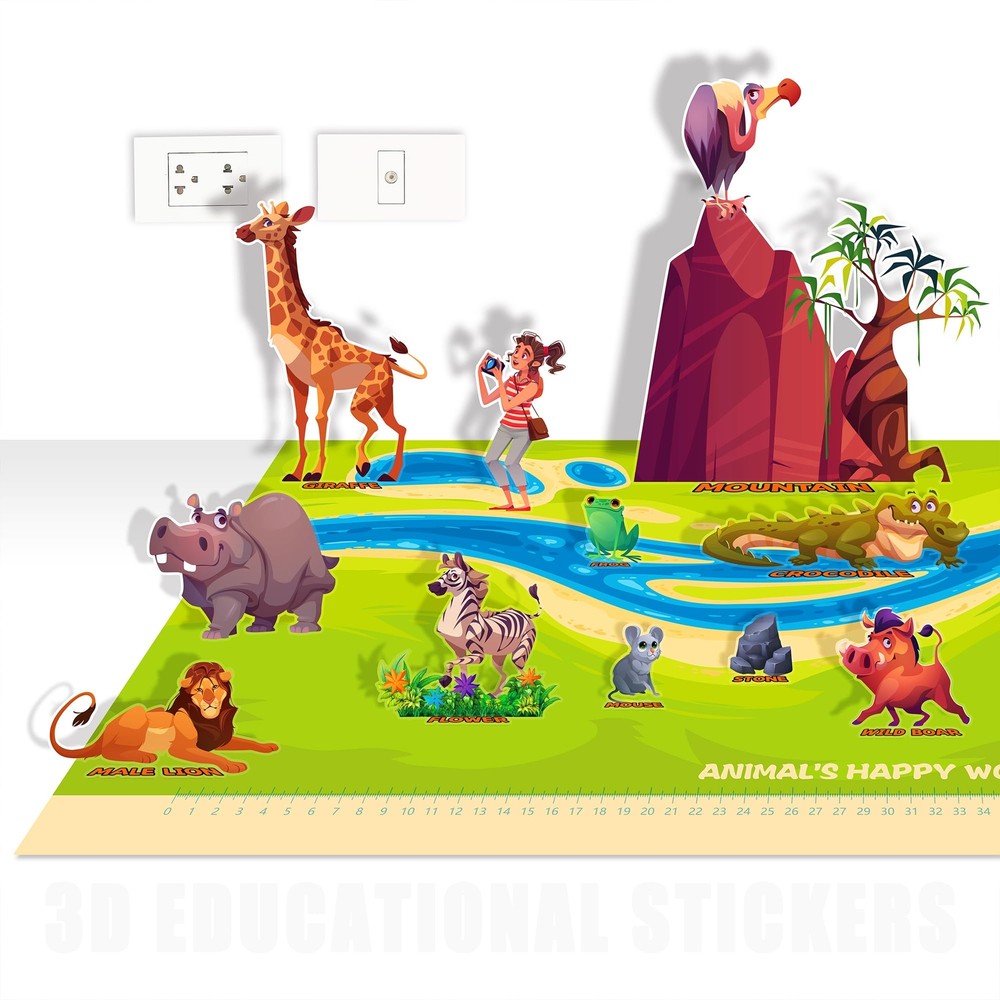 110-Piece 3D Stickers for Kids – Fun Sticker Collection Album & Accessories