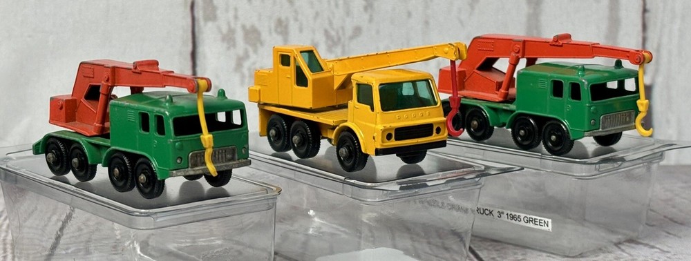 Lot Of 3 Matchbox Lesney 1960s Die Cast Cranes No. 30 & No. 63 Made In England