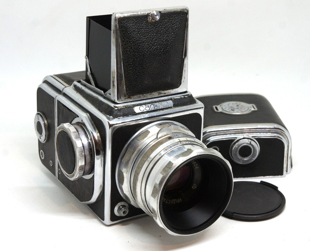 Vintage Soviet Salut Medium Format 6x6 Camera with Industar-29 2.8/90 Lens