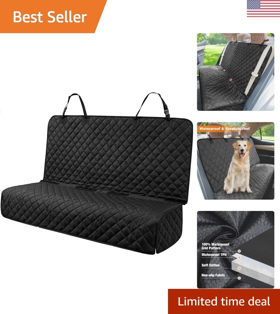 Pet-Friendly Backseat Protection - Water-Resistant Bench Seat Cover for Cars
