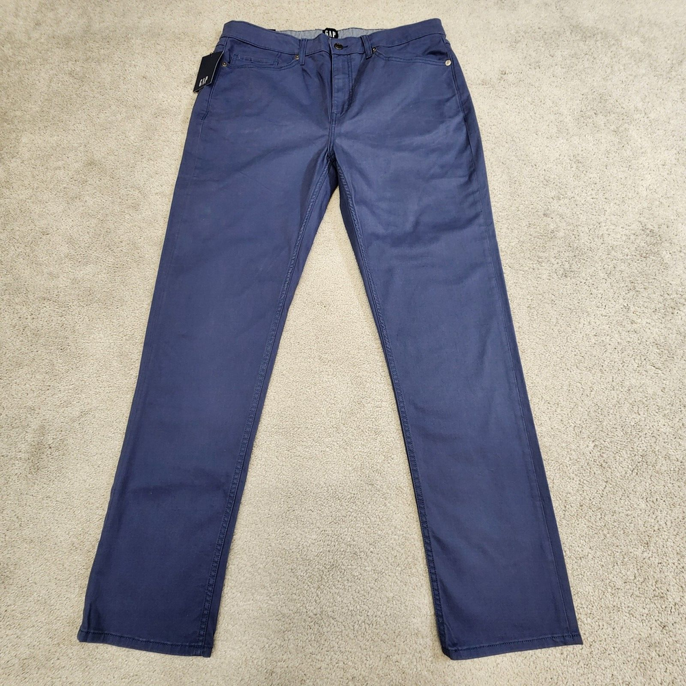 GAP Men's Super Soft Stretch Twill 5 Pocket Slim Fit Pant 36X32 Indigo blue NEW