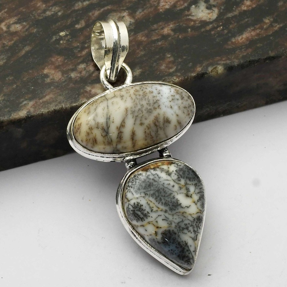 Dendrite Opal Gemstone Ethnic Handmade Pendant Jewelry Wedding Gift  AP-14990