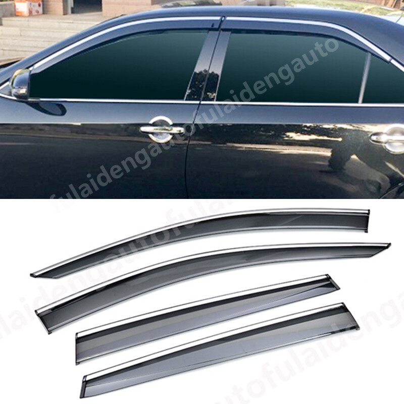 4pc For Toyota Camry 2012-2017 Chrome Car Window Sun Rain Vent Visors Wind Guard