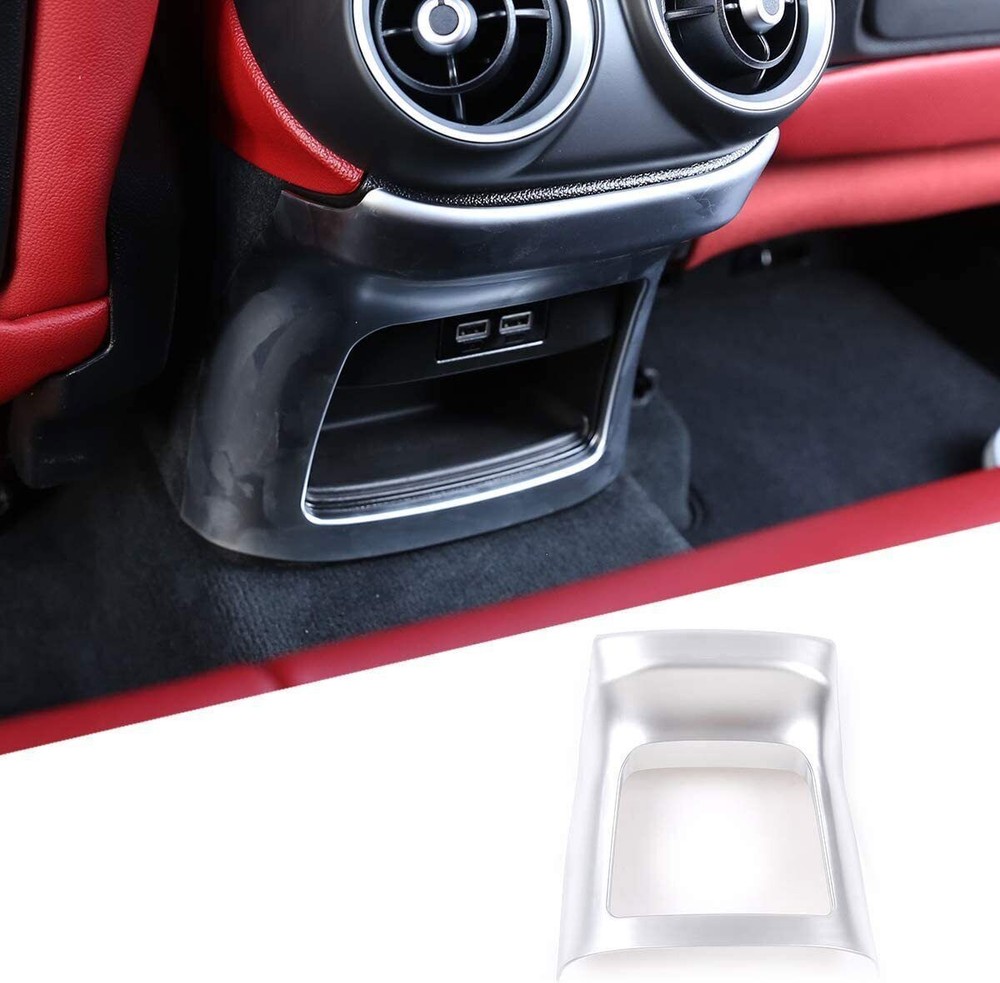 For Alfa Romeo Stelvio Interior Rear Air Vent Outlet Panel Cover Trim 2017-2022