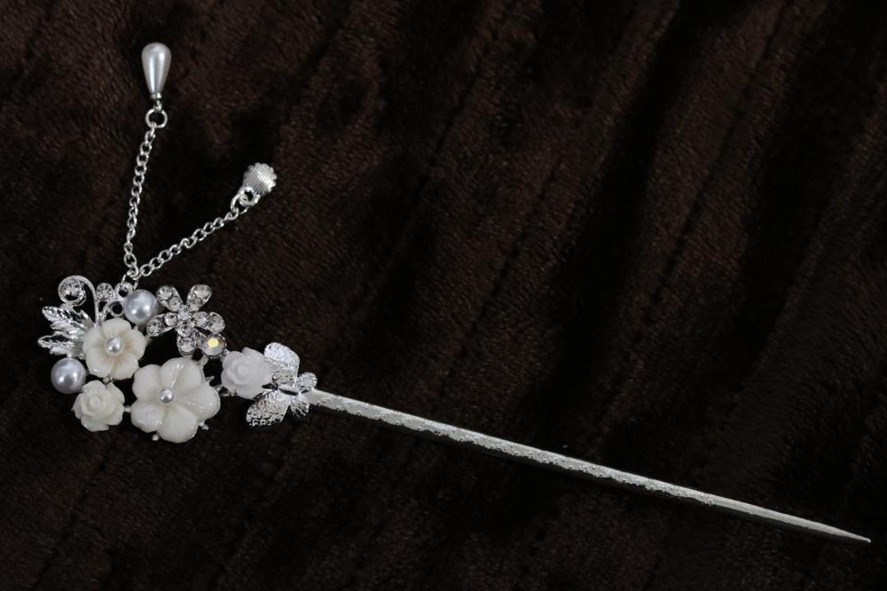 Kanzashi Wedding Hairpin Dedosode I16 - 15cm - New Hair Accessory