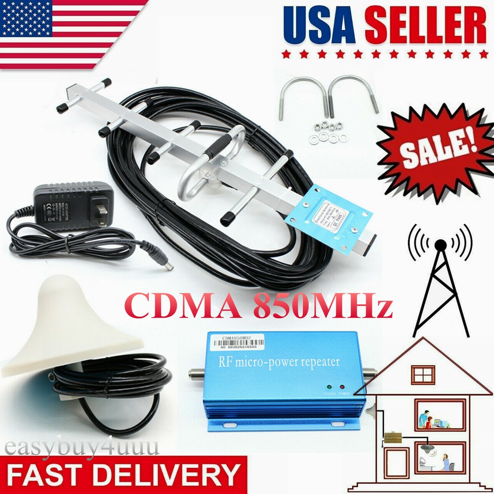 Cell Phone Signal Booster Home 3G 4G 850MHz CDMA Booster Amplifier Repeater Kit