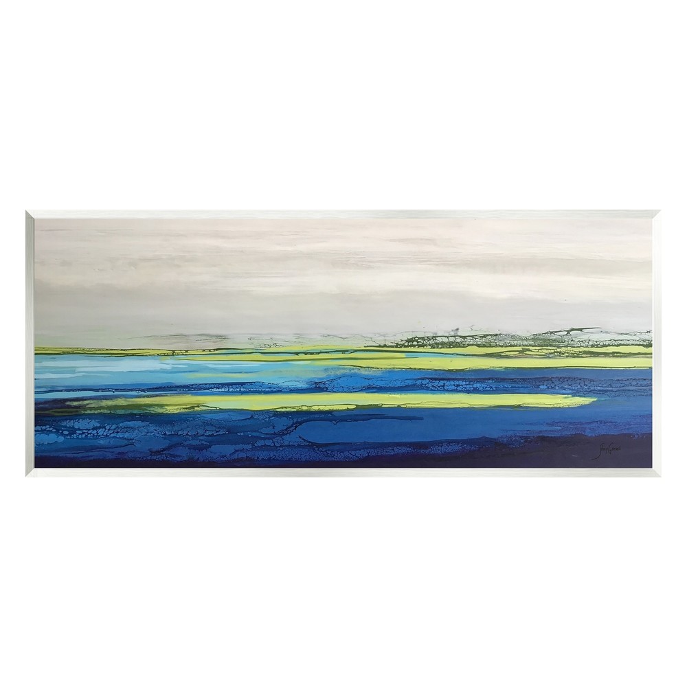 Stupell Abstract Ocean Surface Scene Bold Layered Hues Wood