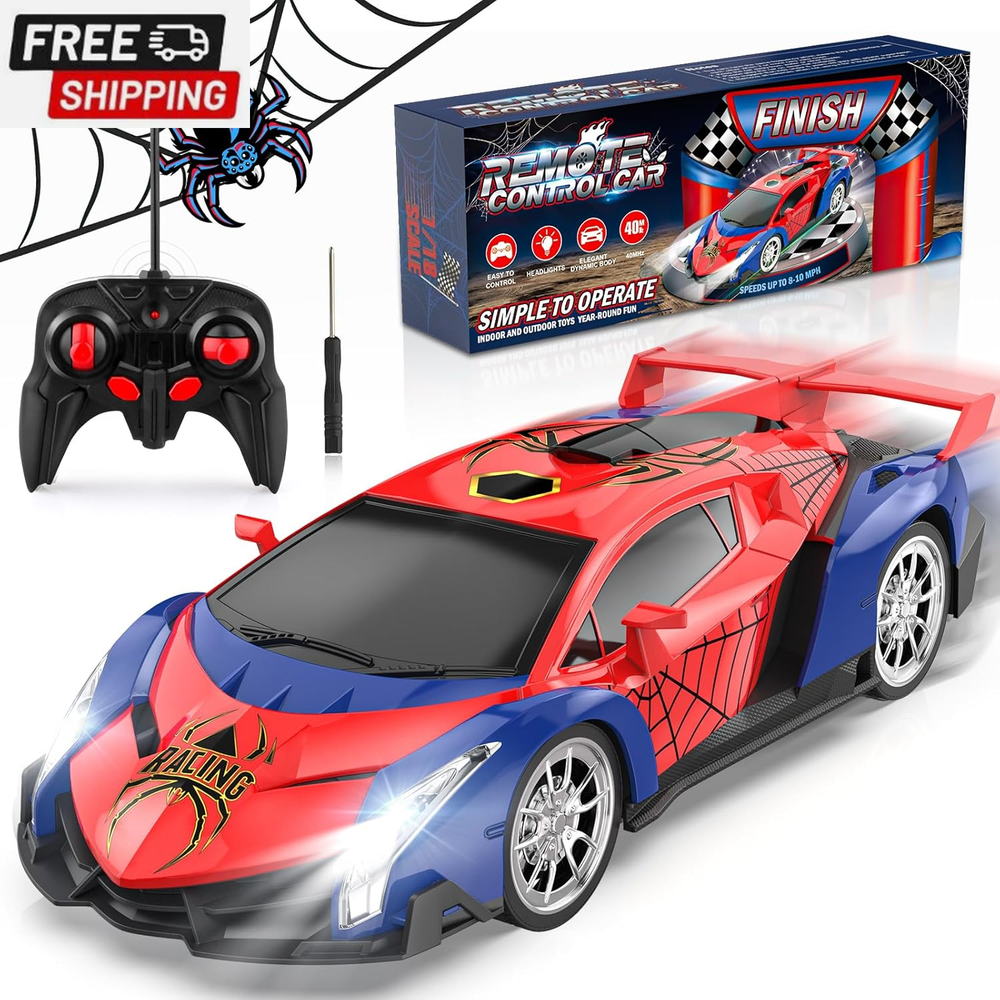 2024 Remote Control Car for Kids, RC Cars for Boys Kids 1:18 Electric Vehicle To