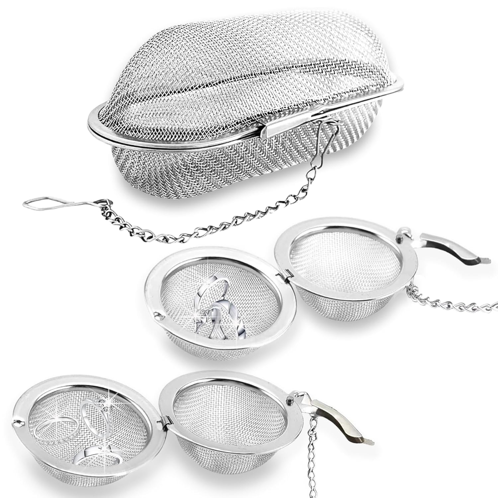 3Pcs Ultrasonic Cleaner Basket Stainless Steel for Ultrasonic Jewelry Cleaner