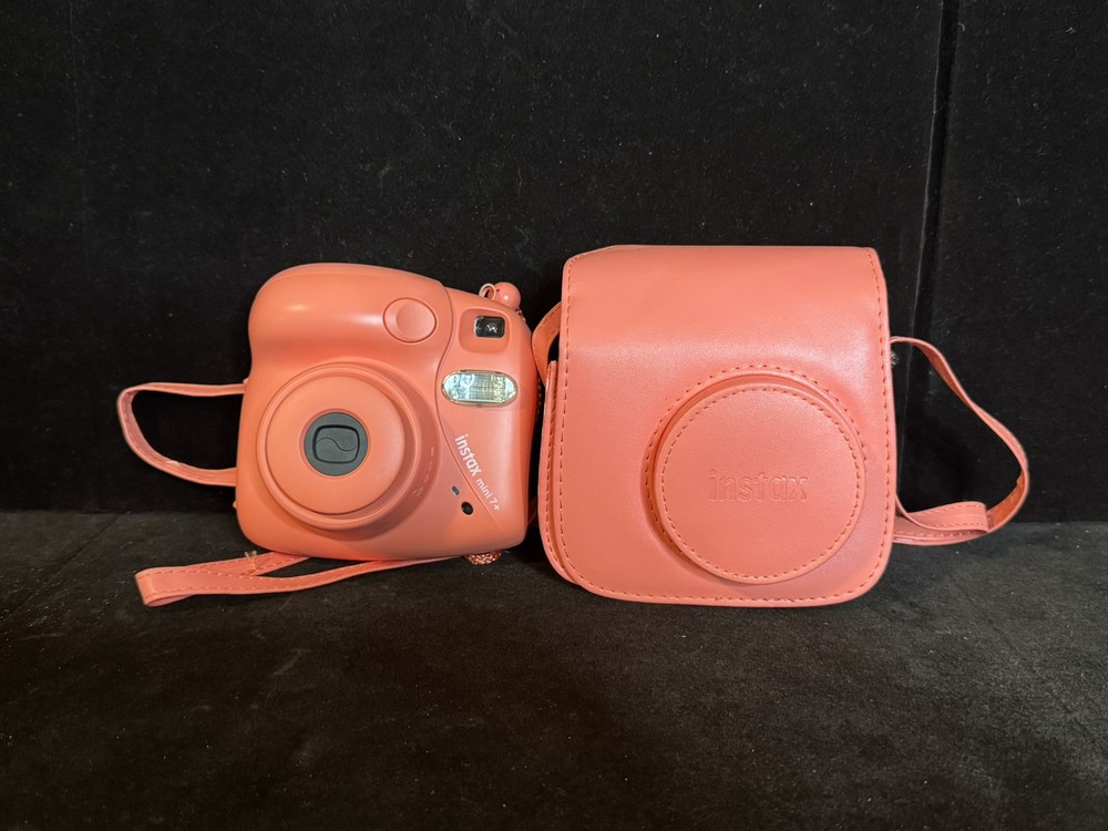 Fujifilm Instax Mini 7+ Coral Instant Camera Tested and Fully Functional