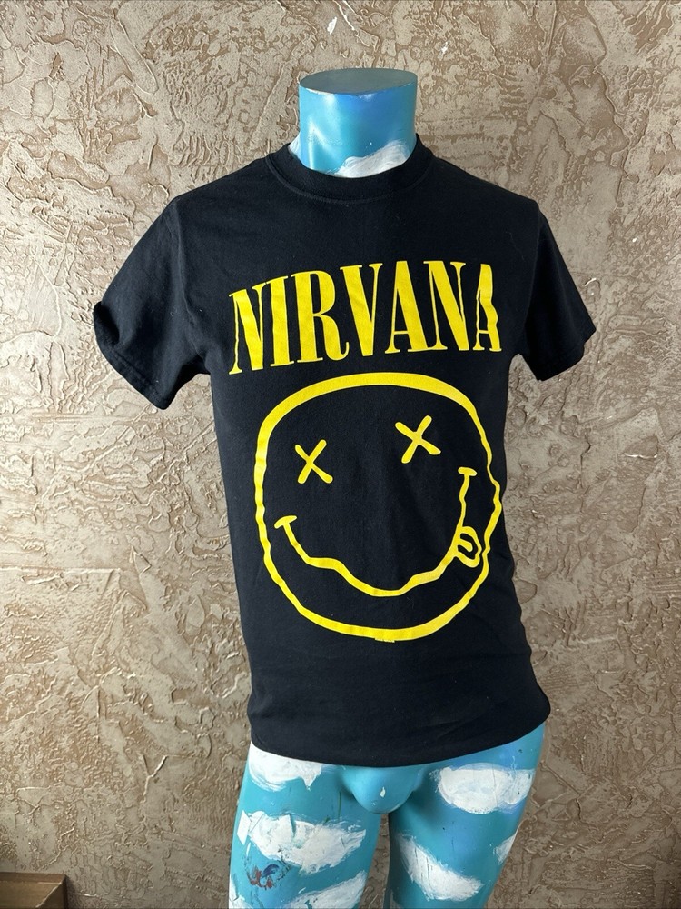 Nirvana Music Band Black Short Sleeve T-Shirt Men's Size Small