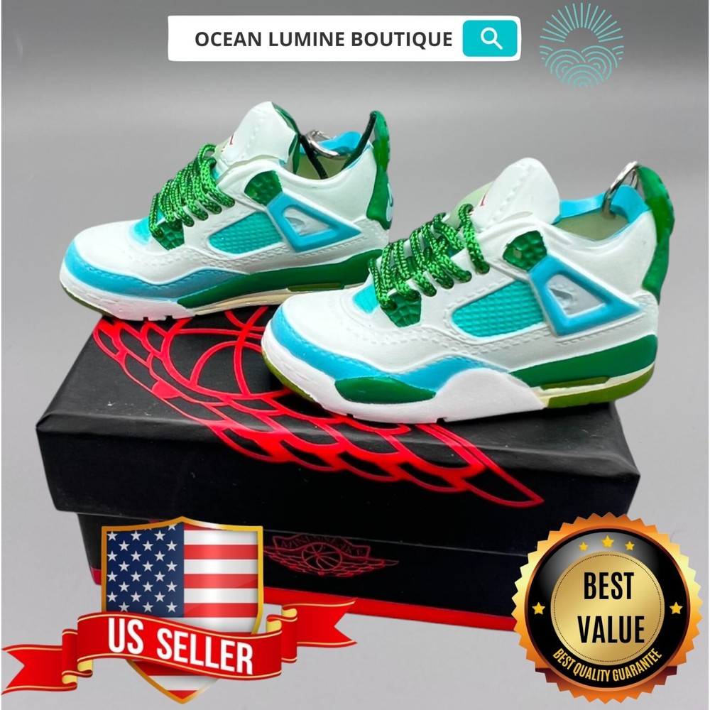 Air Jordan 3D Mini Sneaker Keychain, Shoe Keyring Shoe Box, Display Box Option