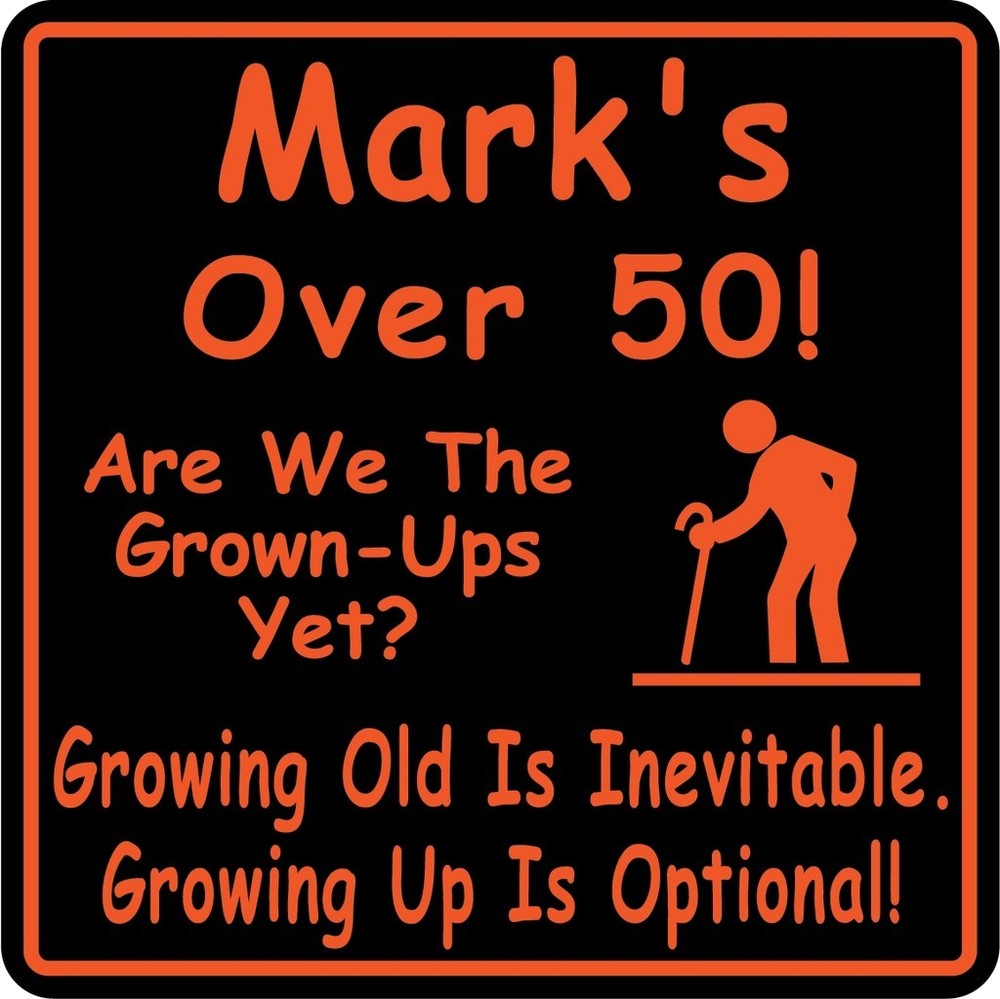 Over The Hill Personalized Birthday Bar Sign USA Made Beer Pub #8