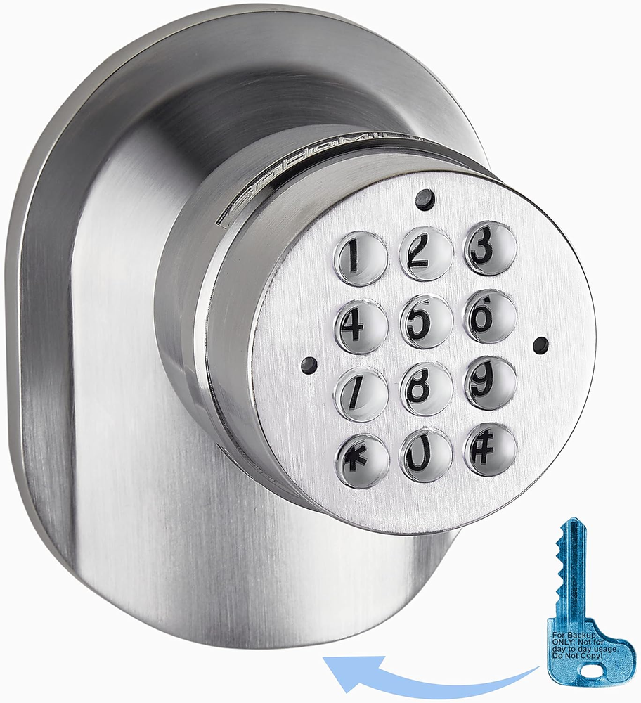 Soho Mill Electronic Keypad Door Knob with Mechanical Backup and Lock Set