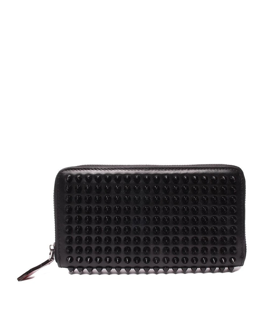 Pre-Owned Christian Louboutin Studded Round Zipper Wallet