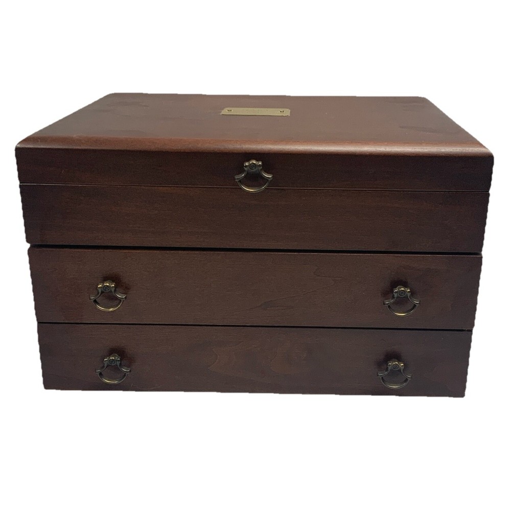 Reed & Barton Wooden Flatware Storage Case -  No silverware Included