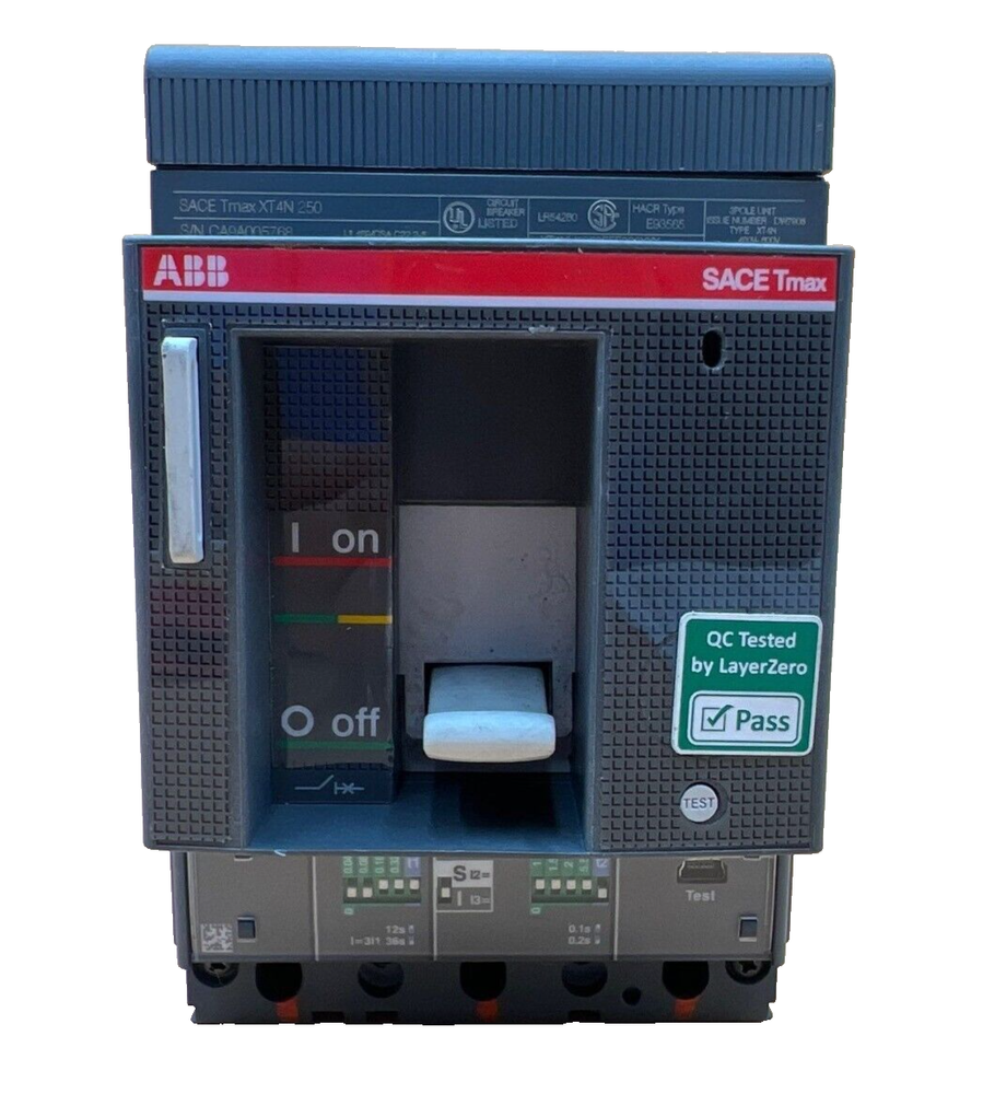 ABB XT4NU3250EFF000XXX Circuit Breaker 250A 600V 3P Lug to Lug 250 Amp Tested