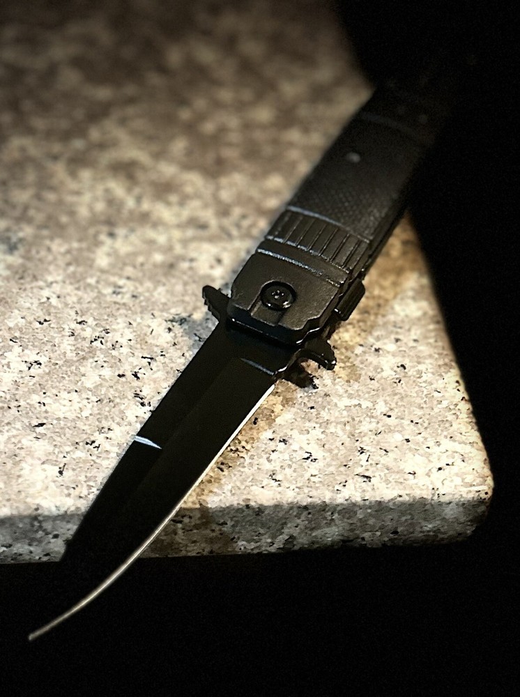 Tactical Kleen Stiletto, Quick Open-Spring Assist Blade , EDC Pocket/Boot Knife