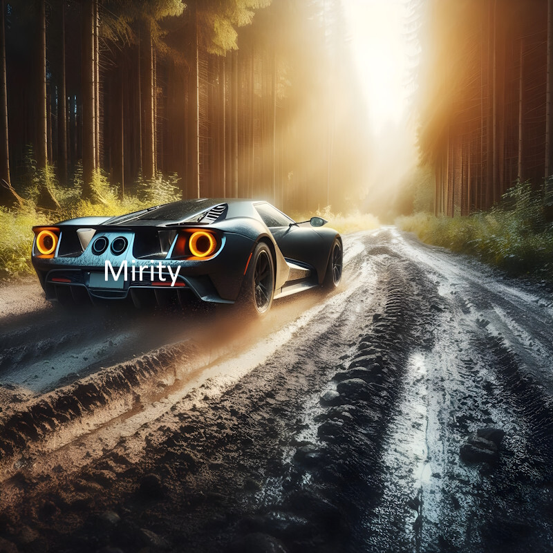 AI-Generated Sports Car Wallpaper in Lush Forest Background-image