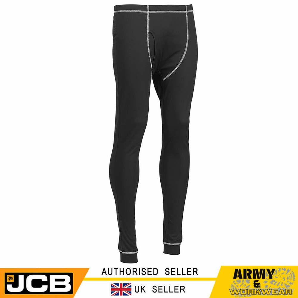 JCB Mens Thermal Base Layer Bottoms Long bottoms Active Work Sports Thermo Johns