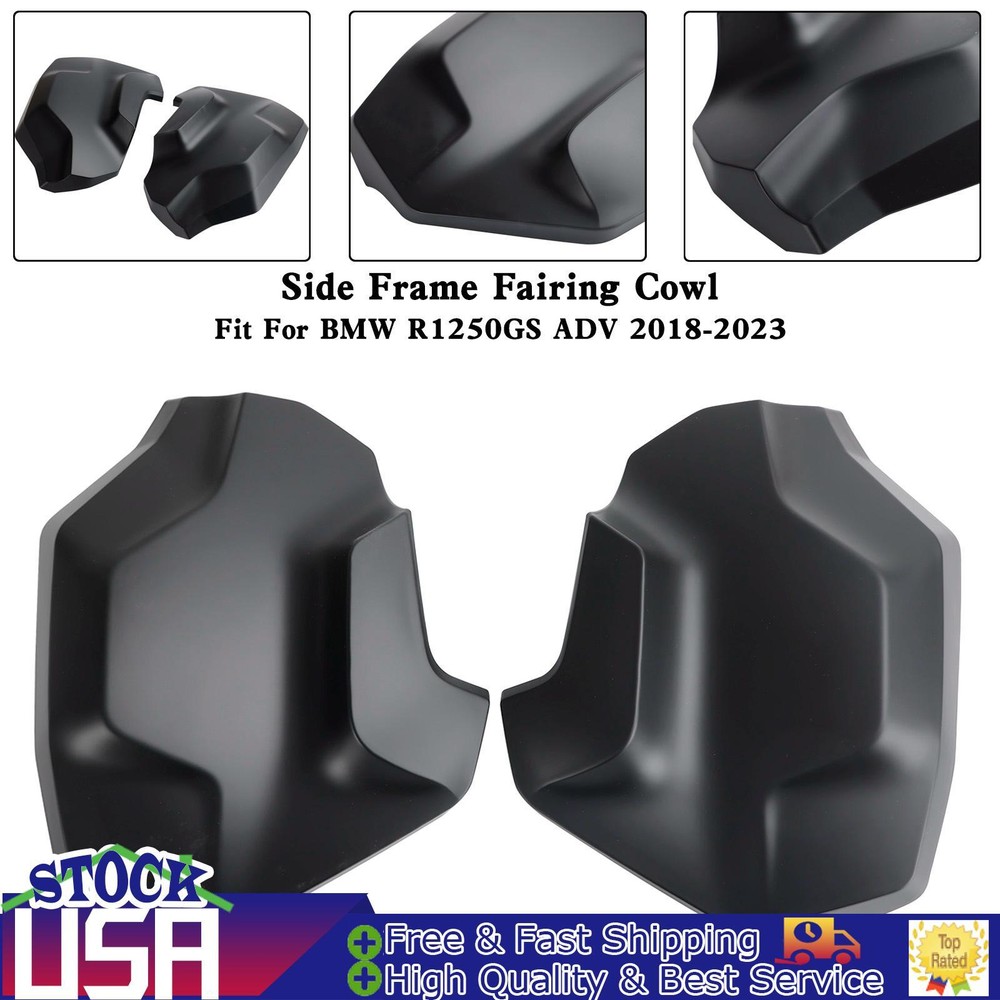 Side Frame Fairing Cowl Guards Radiator Cover For BMW R1250GS ADV 2018-23 Black
