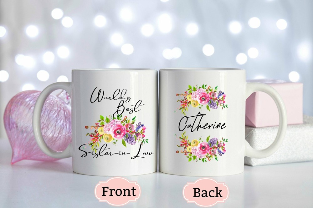 Custom Sister In Law Gift World's Best Sister In Law Mug Sister Mug Sister In