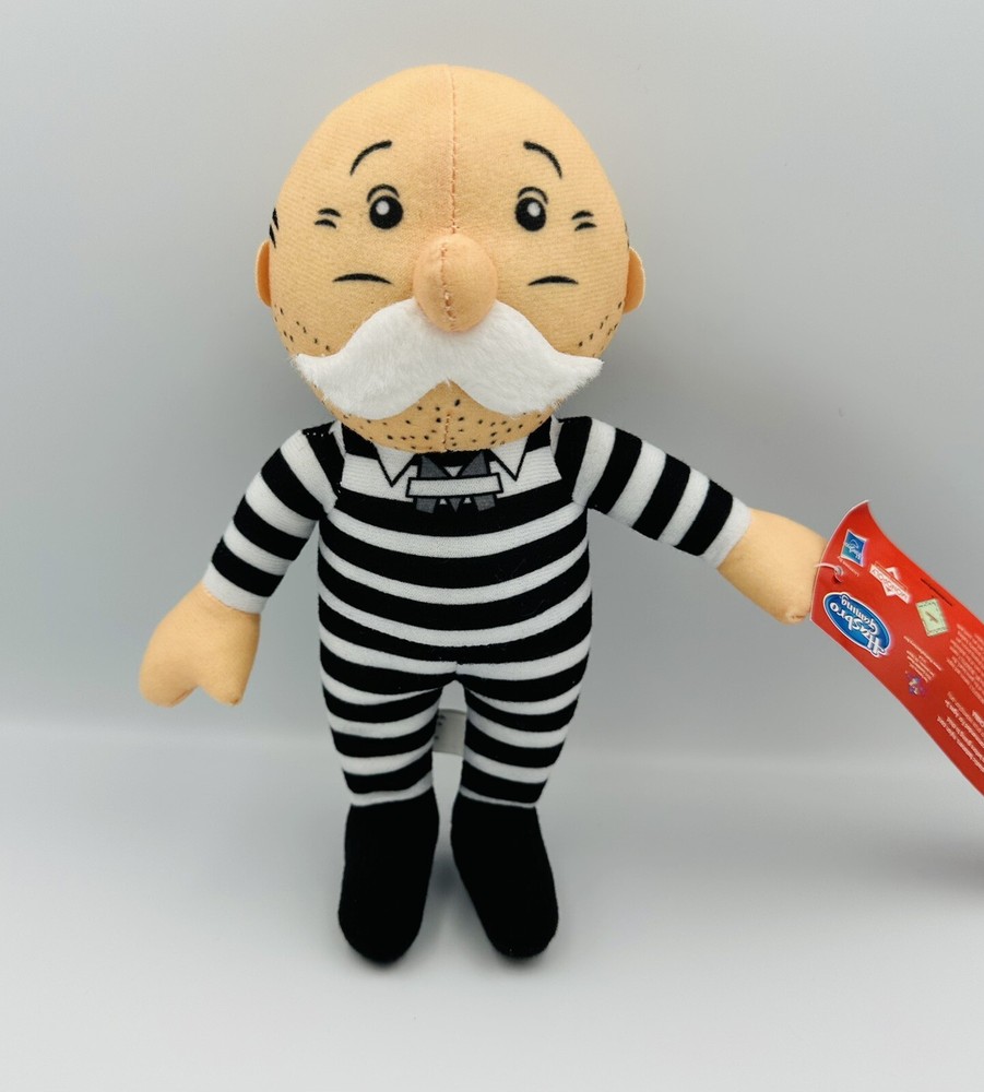 Monopoly Man Jail 10 Inch Plush Stuffed Toy Get Out of Jail Hasbro Brand New