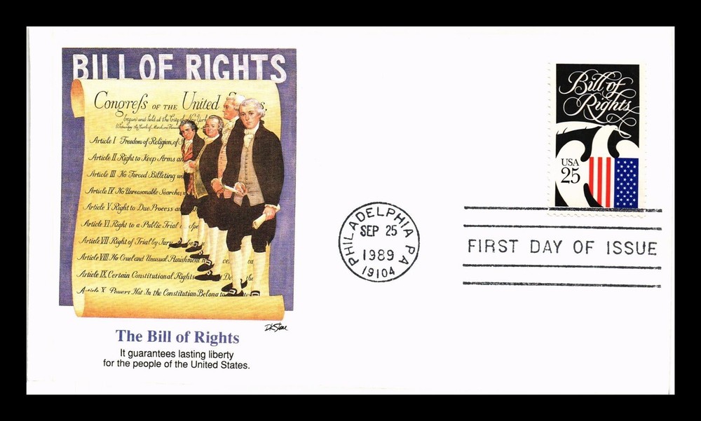 DR Jim Stamps US Bill of Rights 200th Anniversary FDC Fleetwood Cover