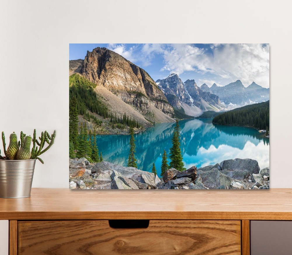 Turquoise Moraine Lake 5mm thick Plastic Poster Ready to Hang 60x45cm