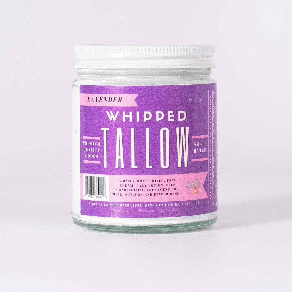 Lavender Whipped Tallow Moisturizer | 100% Natural Skincare | Deep Hydration for