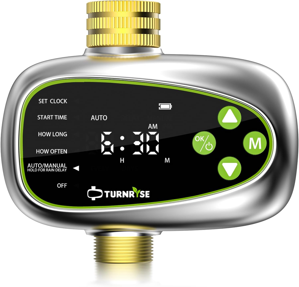 Water Timer for Garden Hose - 1 Zone Sprinkler Controller with Soil Moisture Sen