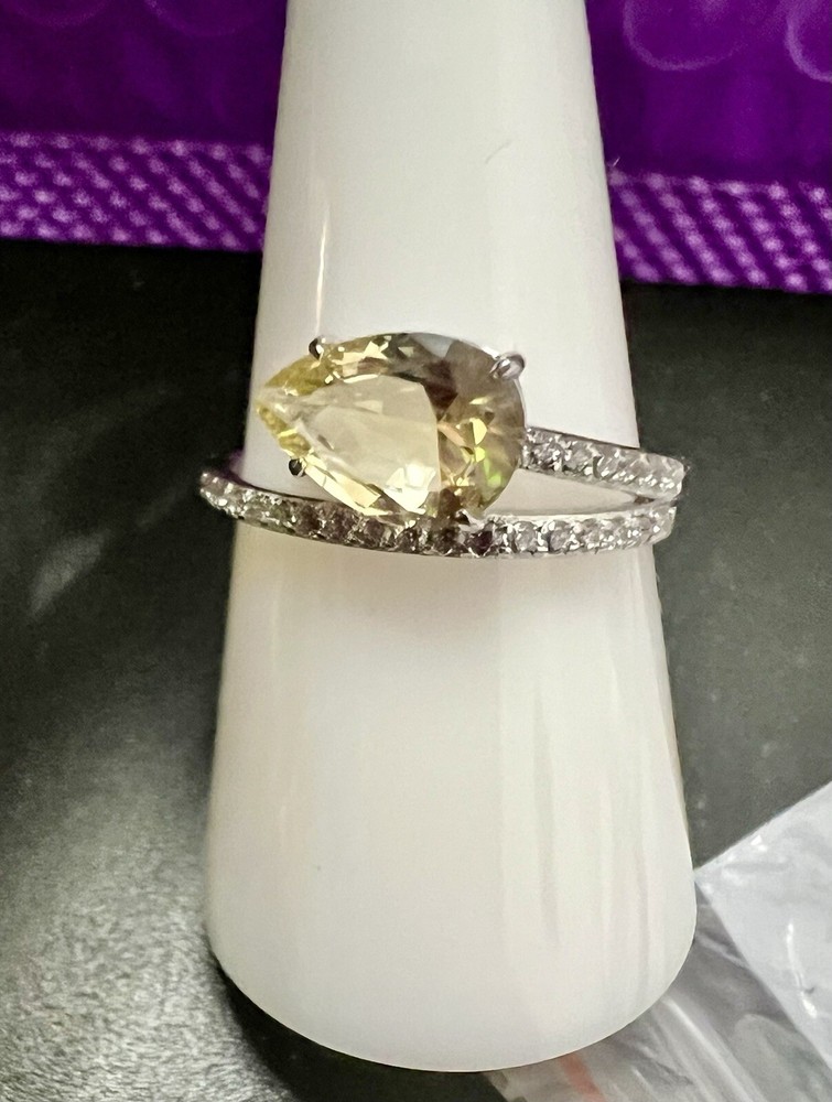 Ring Bomb Party, RBP 5873, The Sterling Club, Genuine Citrine