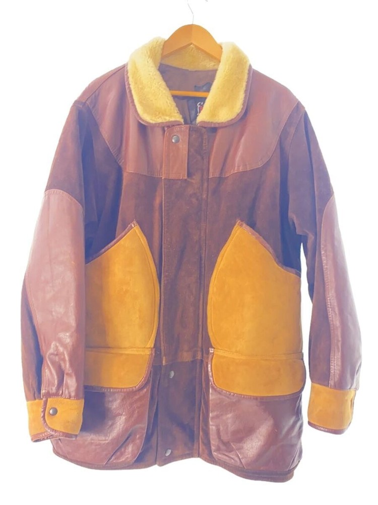 Azteca Italian Vintage Leather Jacket Blouson Style 1306