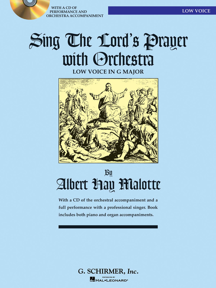 Sing The Lord's Prayer with Orchestra Low Voice G Piano Sheet Music Book CD