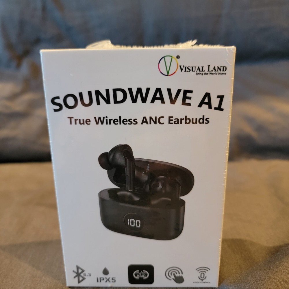 Visual Land Soundwave A1 True Wireless ANC Earbuds New Sealed-image