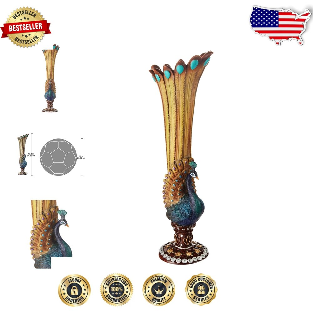 Elegant Peacock Flower Vase - Stunning Gift for Mother's Day & Graduations